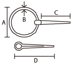 黒 丸掛け金 図